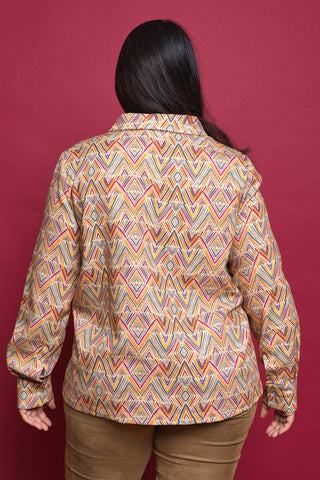 Chemise EMILIE en coton imprimé multicolore