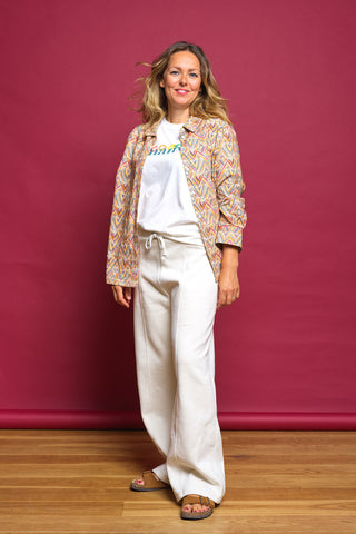 Chemise EMILIE en coton imprimé multicolore