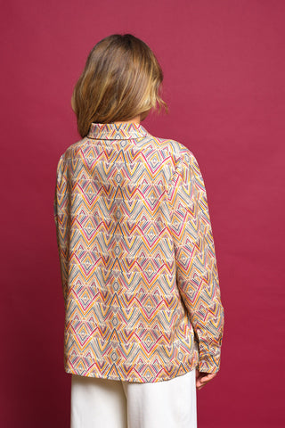 Chemise EMILIE en coton imprimé multicolore